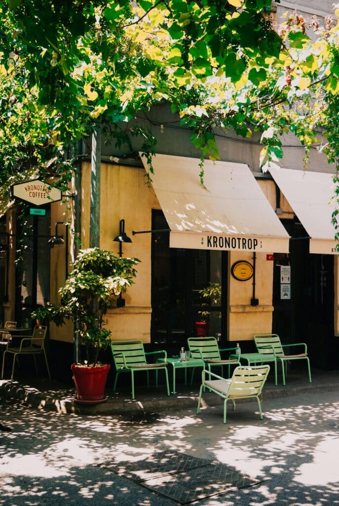 Green Chairs on the Street