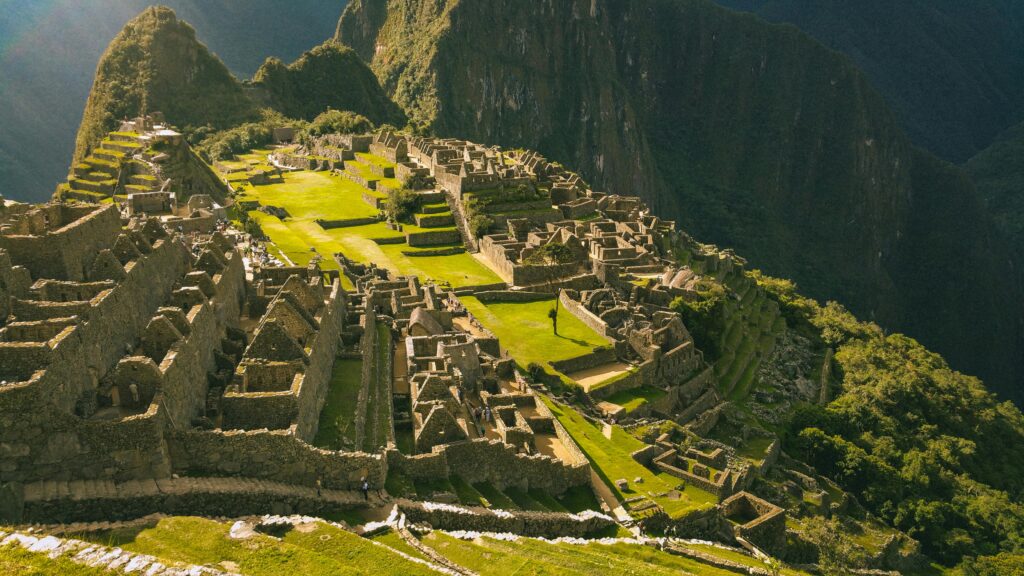 Rooftop view on Machu Picchu
