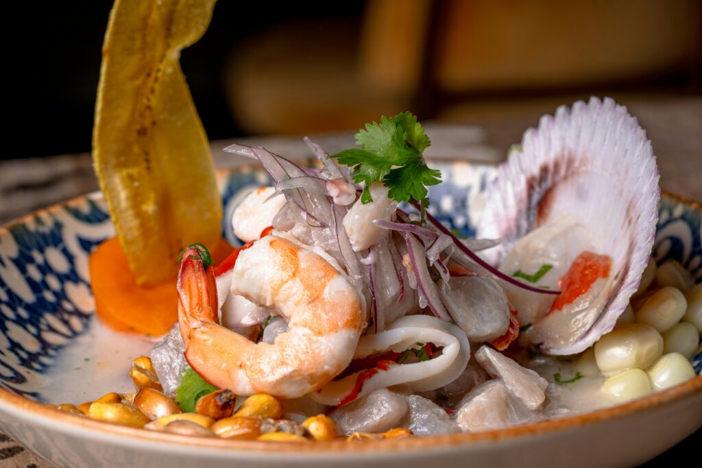 Exquisite Peruvian Ceviche Seafood Dish