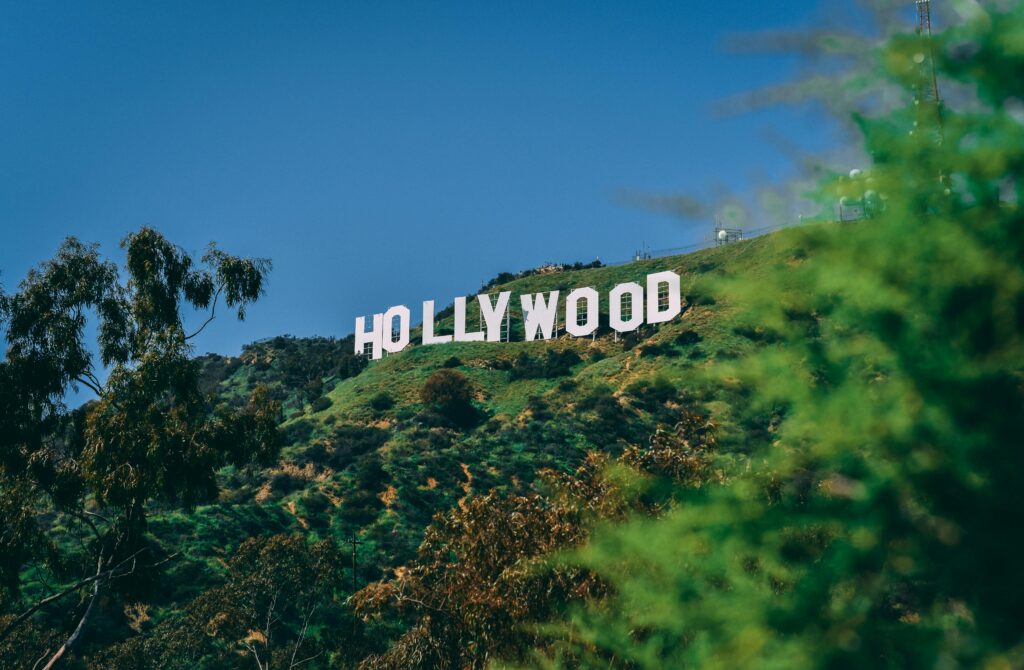 Hollywood Sign on a mountain