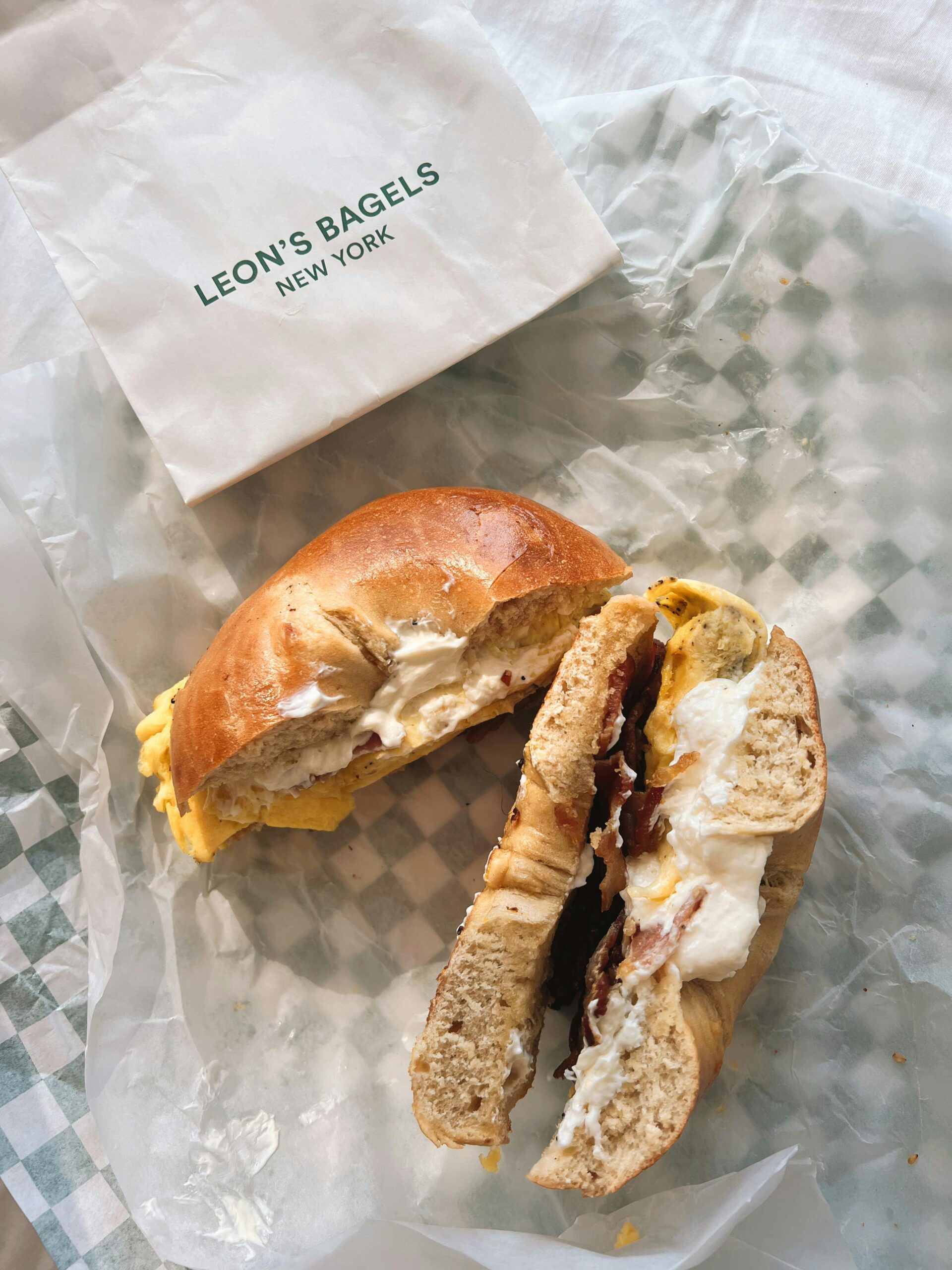 Delicious Bagel Sandwich at Leon's Bagels NY